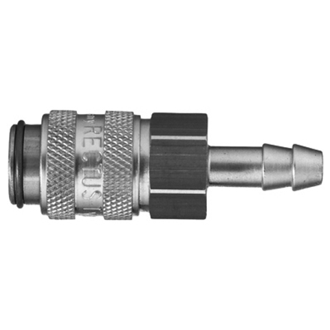 45593265 Coupling - Dry Break - Plastic Hose Connection Double shut-off quick couplings with flatsealing or dry-break system for leak-free design. (KL series). On the coupling and plug, our leak-free coupling systems have valves that build up no dead-space volume. As such, when the connection is broken, no drops of the medium being channelled are able to escape. This variant is especially suitable for transporting aggressive media or in sensitive environments like in cleanrooms.