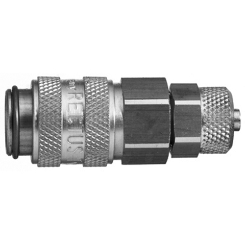 45596650 Coupling - Dry Break - Plastic Hose Connection Double shut-off quick couplings with flatsealing or dry-break system for leak-free design. (KL series). On the coupling and plug, our leak-free coupling systems have valves that build up no dead-space volume. As such, when the connection is broken, no drops of the medium being channelled are able to escape. This variant is especially suitable for transporting aggressive media or in sensitive environments like in cleanrooms.