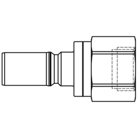 46811300 Nipple - Dry Break - Female Thread Double shut-off nipple with flatsealing or dry-break system for leak-free design. (KL series). On the coupling and plug, our leak-free coupling systems have valves that build up no dead-space volume. As such, when the connection is broken, no drops of the medium being channelled are able to escape. This variant is especially suitable for transporting aggressive media or in sensitive environments like in cleanrooms.