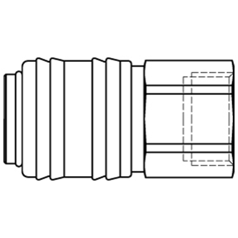 48900665 Snelkoppeling - Enkel Afsluitend - Binnendraad Rectus en Serto enkelzijdig  afsluitende ( single shut-off) snelkoppelingen werken zonder klep in de nippel. De doorstroming wordt gestagneerd zodra de verbinding wordt verbroken. (Rectus KA serie)