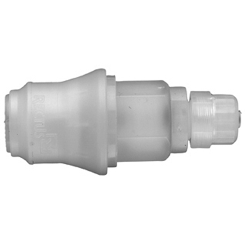 48952905 Coupling - Double Shut-off - Plastic Hose Connection Double shut-off quick coupler (KB serie) On the double shut-off systems, after disconnection, the flow stops both in the coupling and in the plug. The medium remains in the hose in both connecting lines, the pressure is held constant and will not be released.