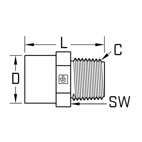 94004644 Bushing Teesing Artikelgroep:  Serto Slangpilaren en verbindingsnippels ( tube stubs) .