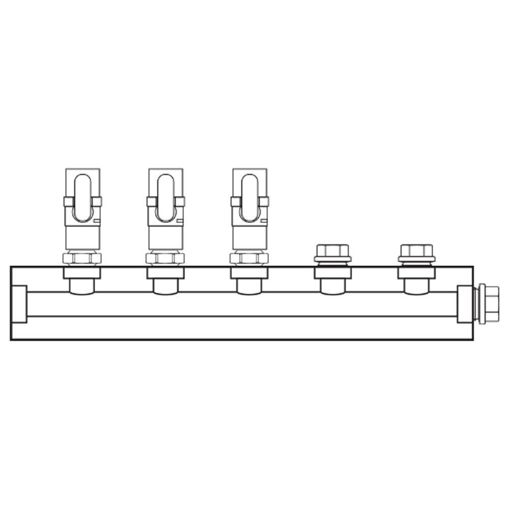 M1031001 Verdeelblokken Messing