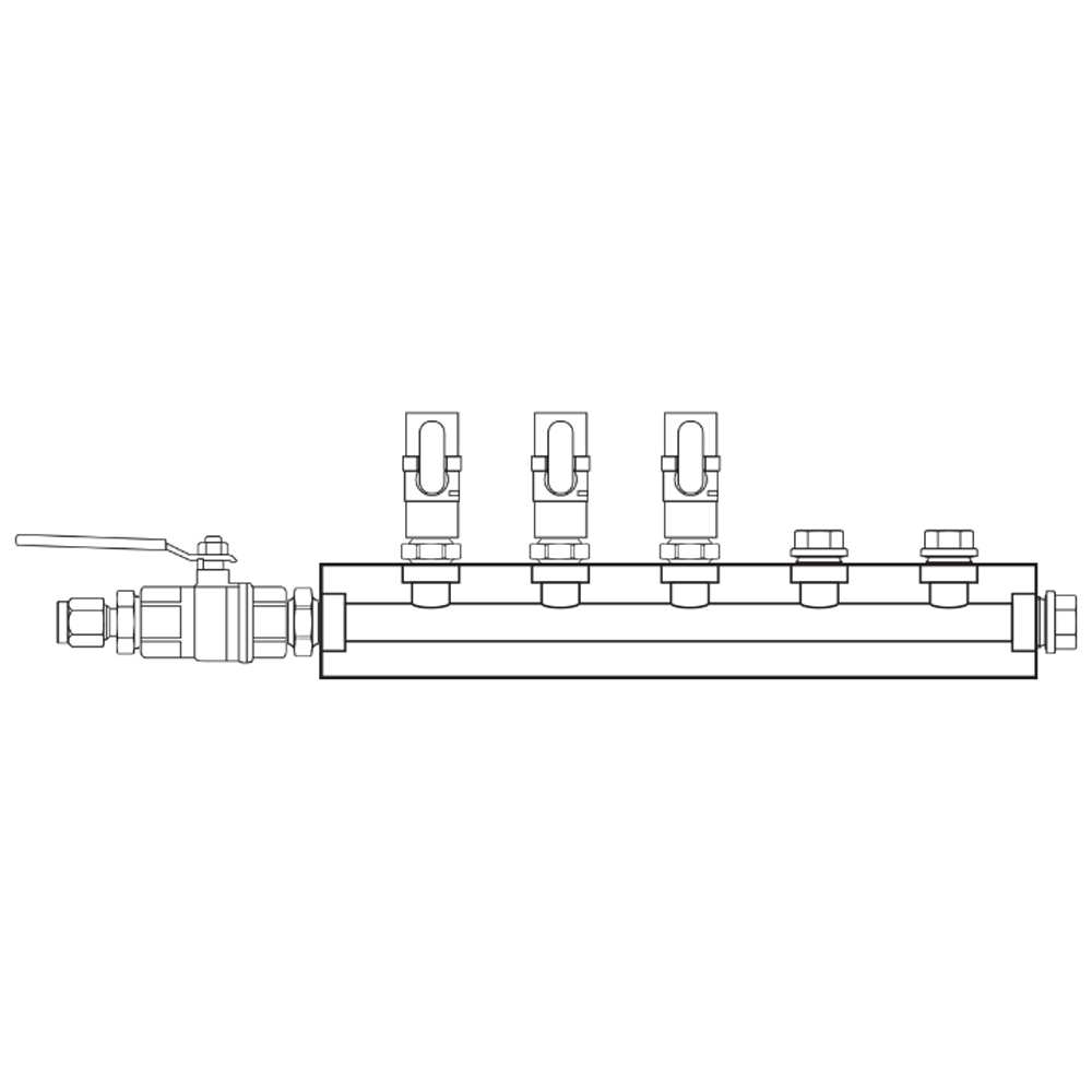 M1031021 Verdeelblokken Messing