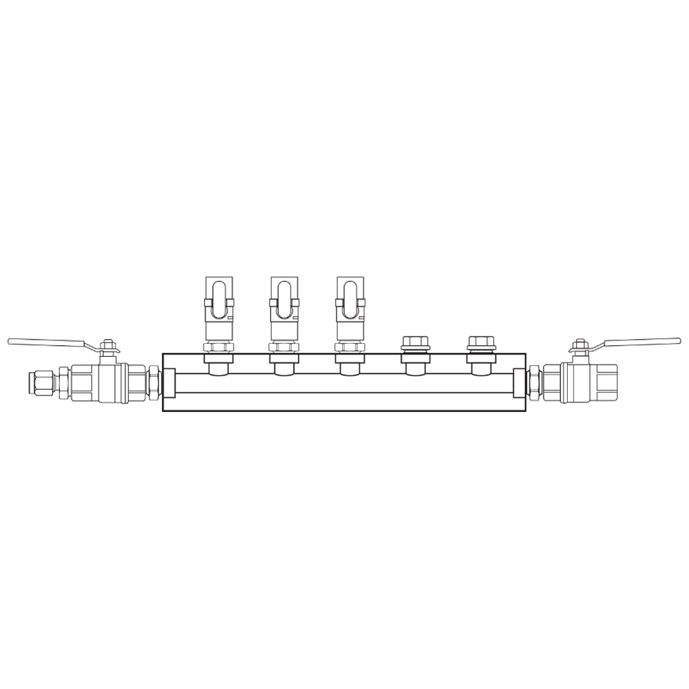 M1031042 Verdeelblokken Messing