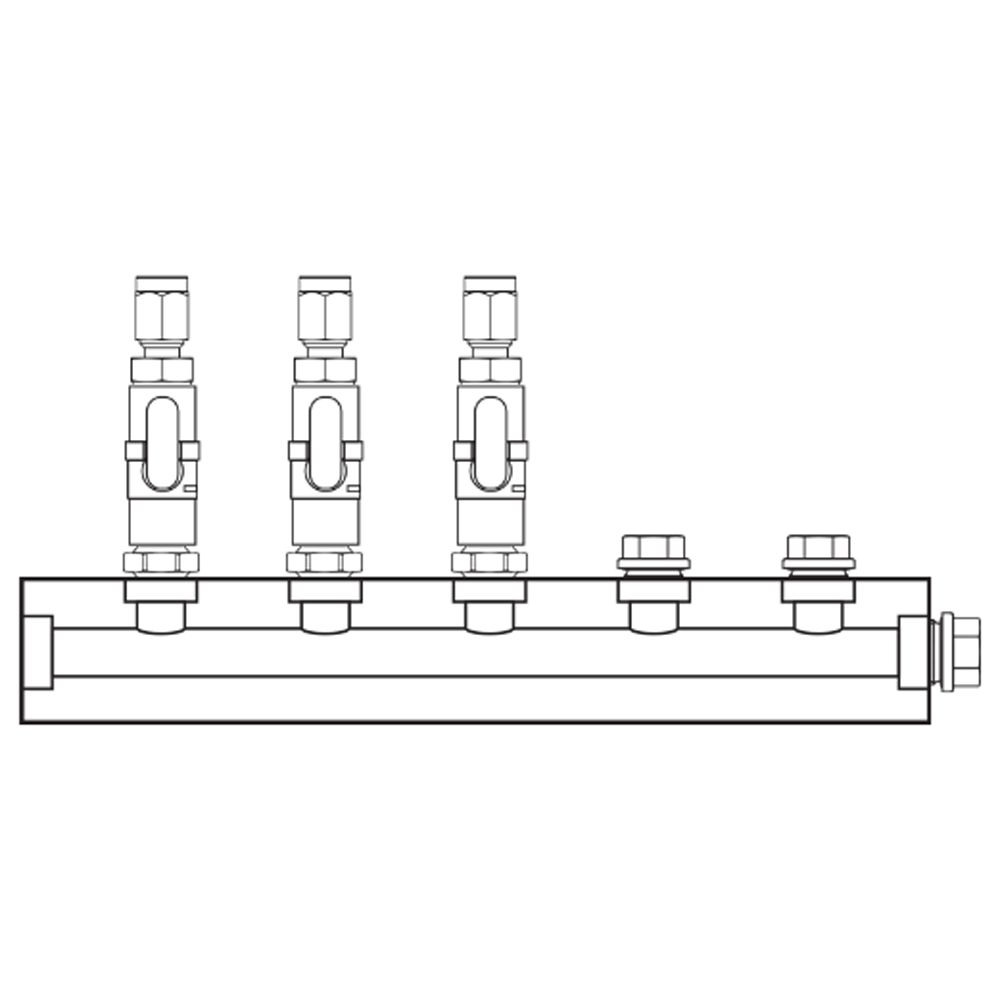 M1031101 Verdeelblokken Messing