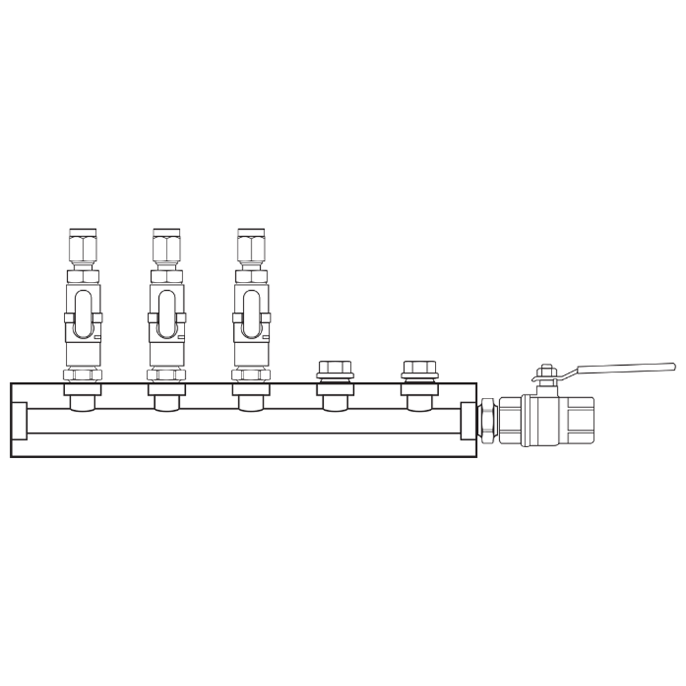 M1031102 Verdeelblokken Messing