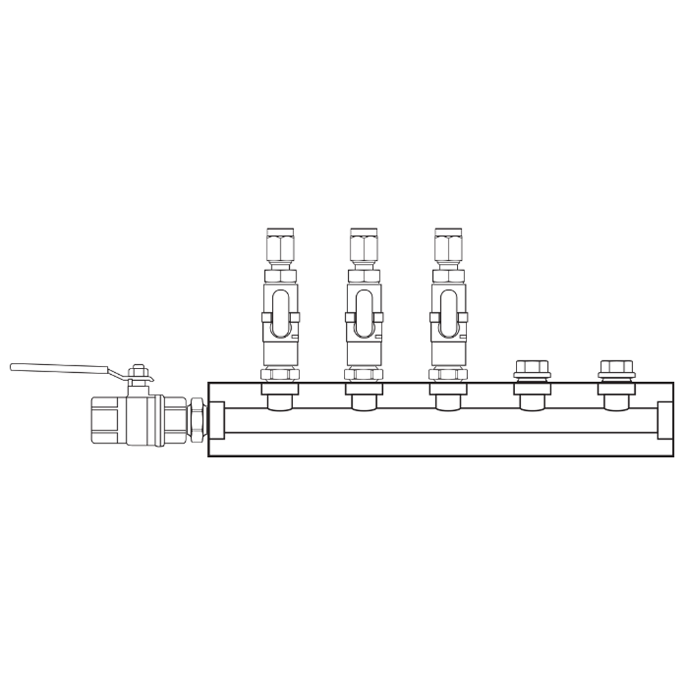 M1031110 Verdeelblokken Messing