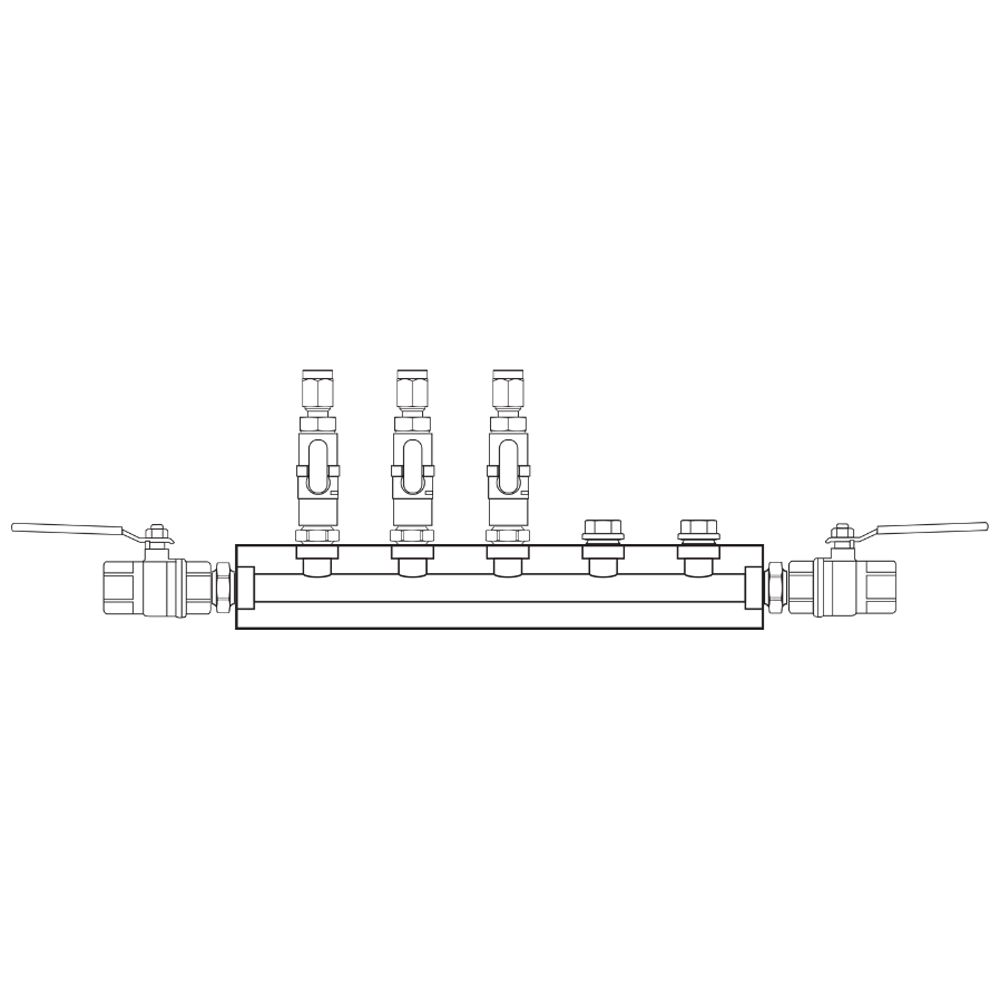 M1031112 Verdeelblokken Messing