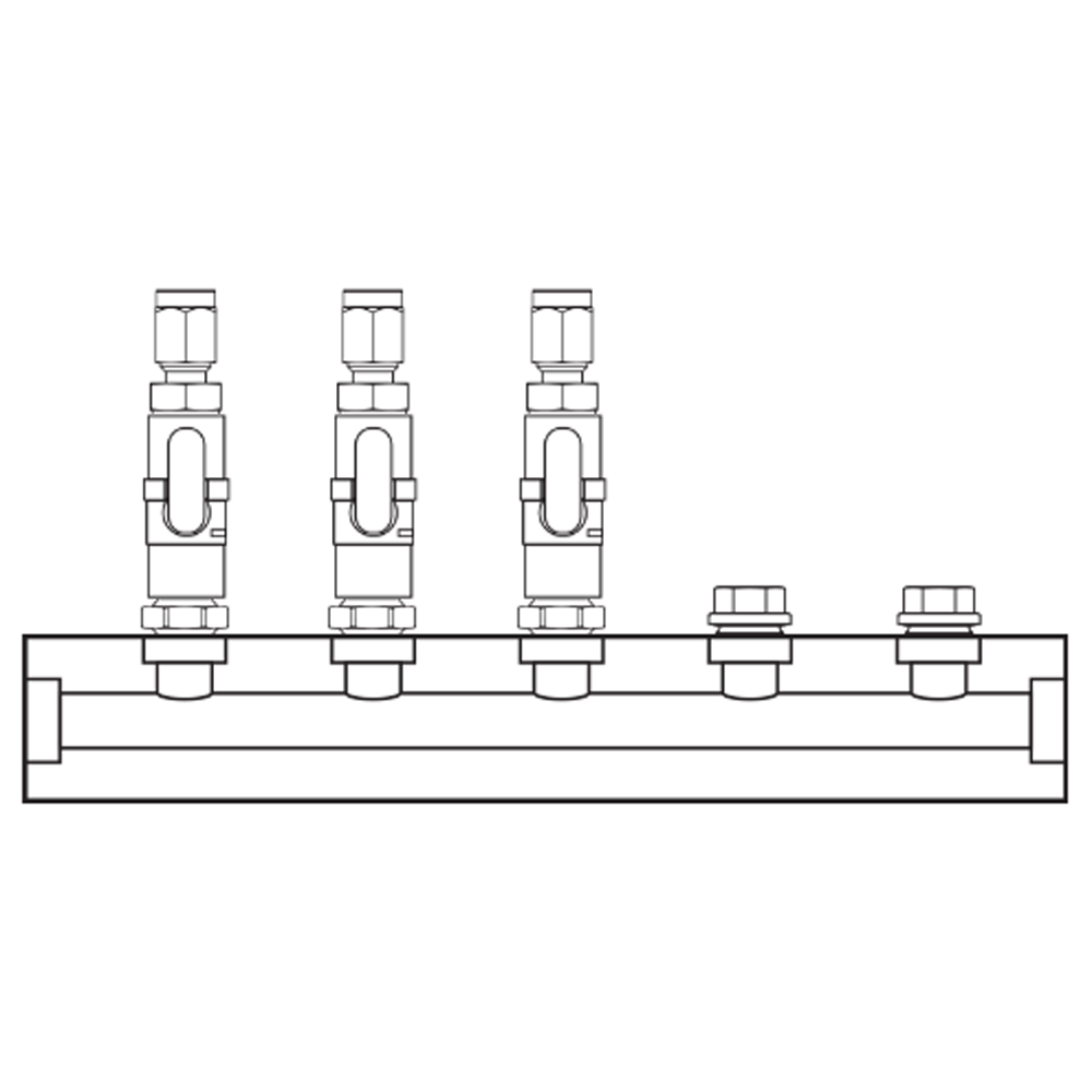 M1031200 Verdeelblokken Messing