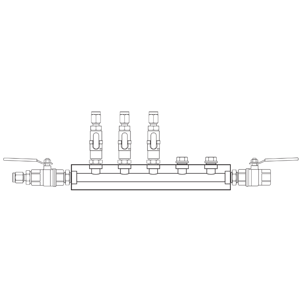 M1031232 Verdeelblokken Messing