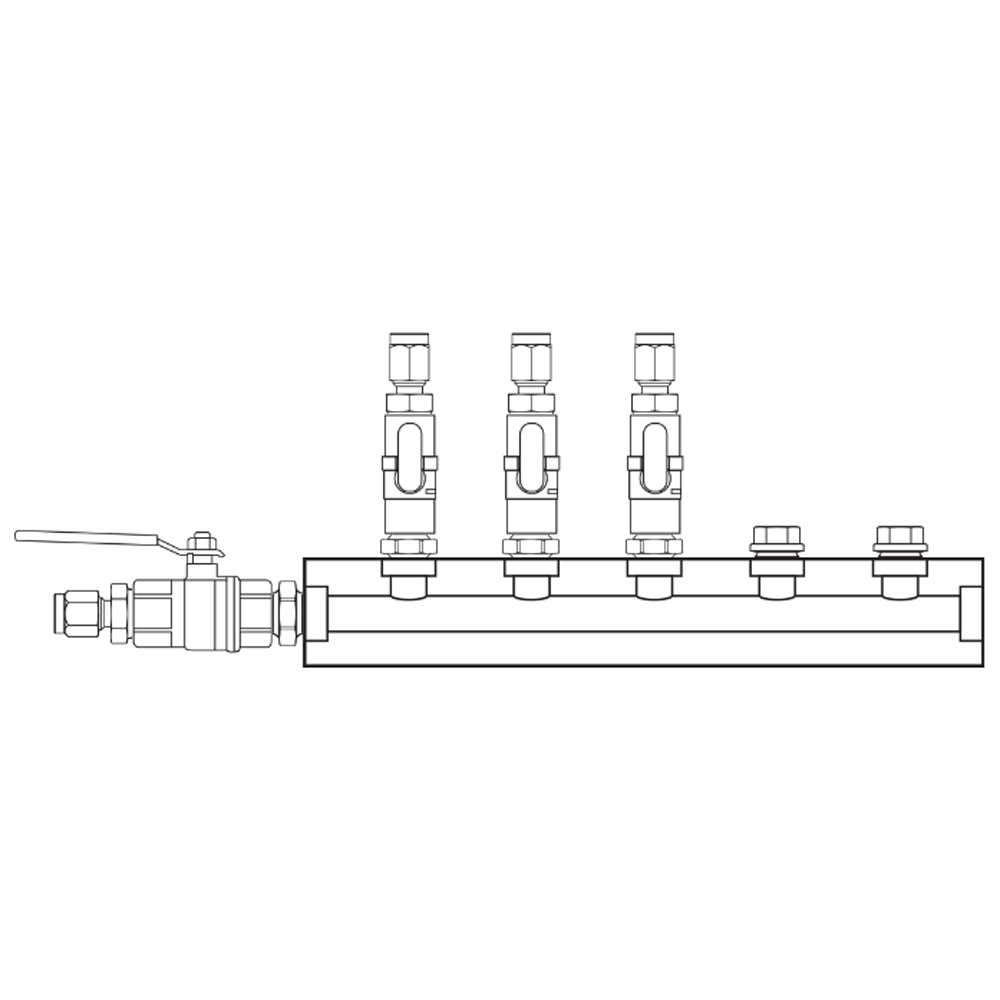 M1031320 Verdeelblokken Messing