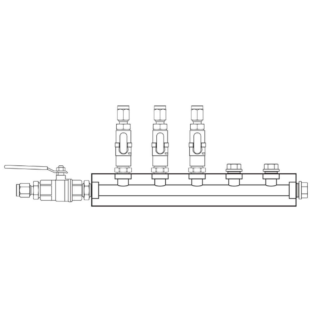 M1031351 Verdeelblokken Messing