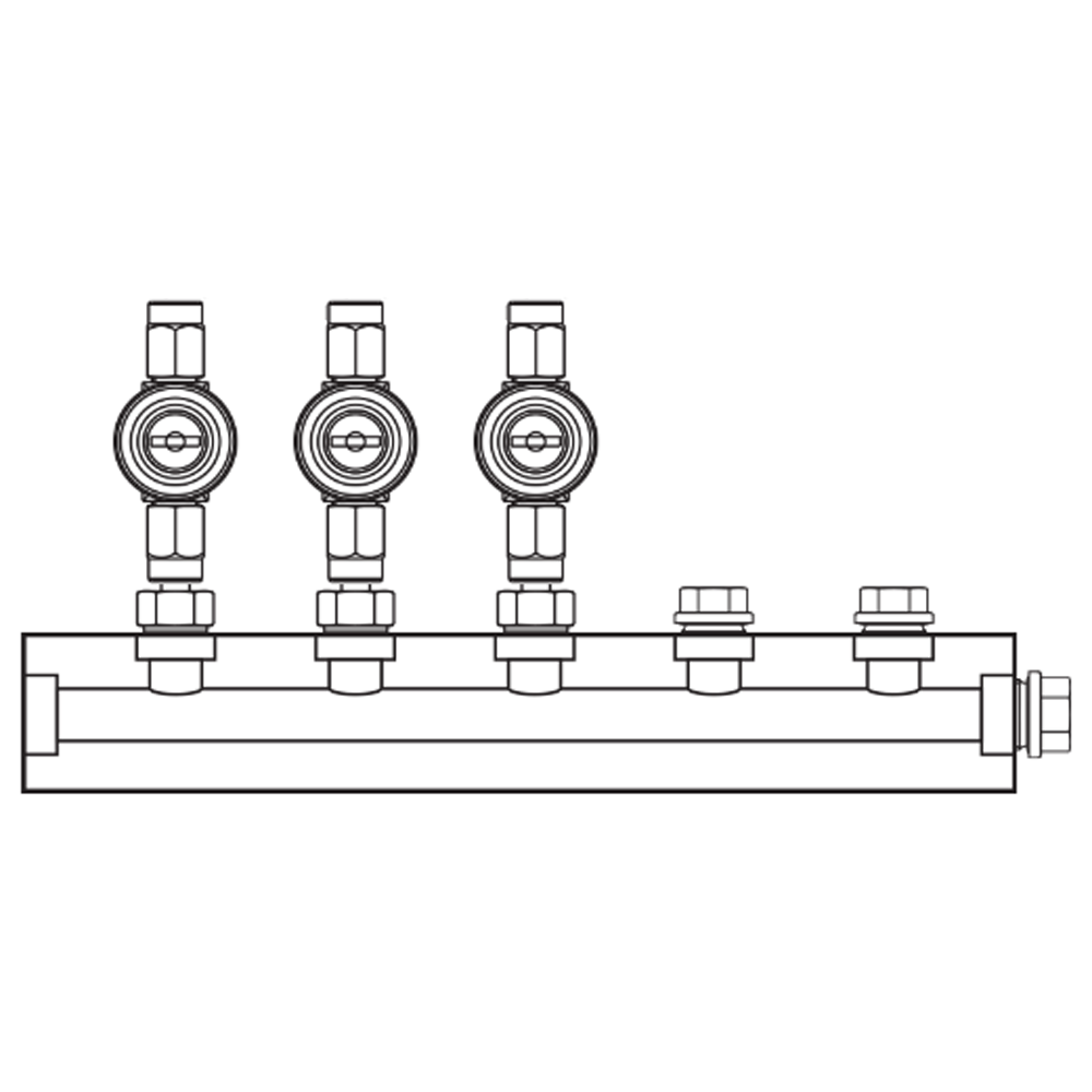 M1032001 Verdeelblokken Messing