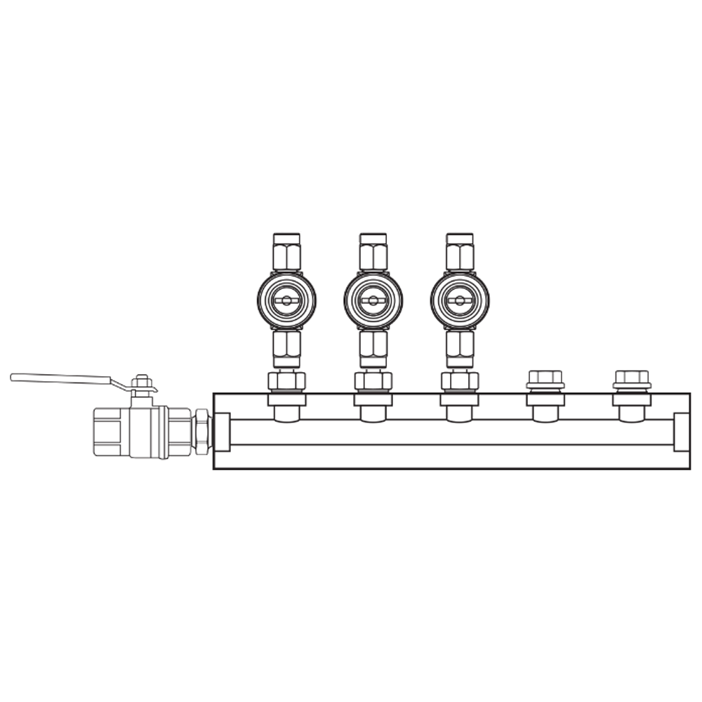 M1032010 Verdeelblokken Messing