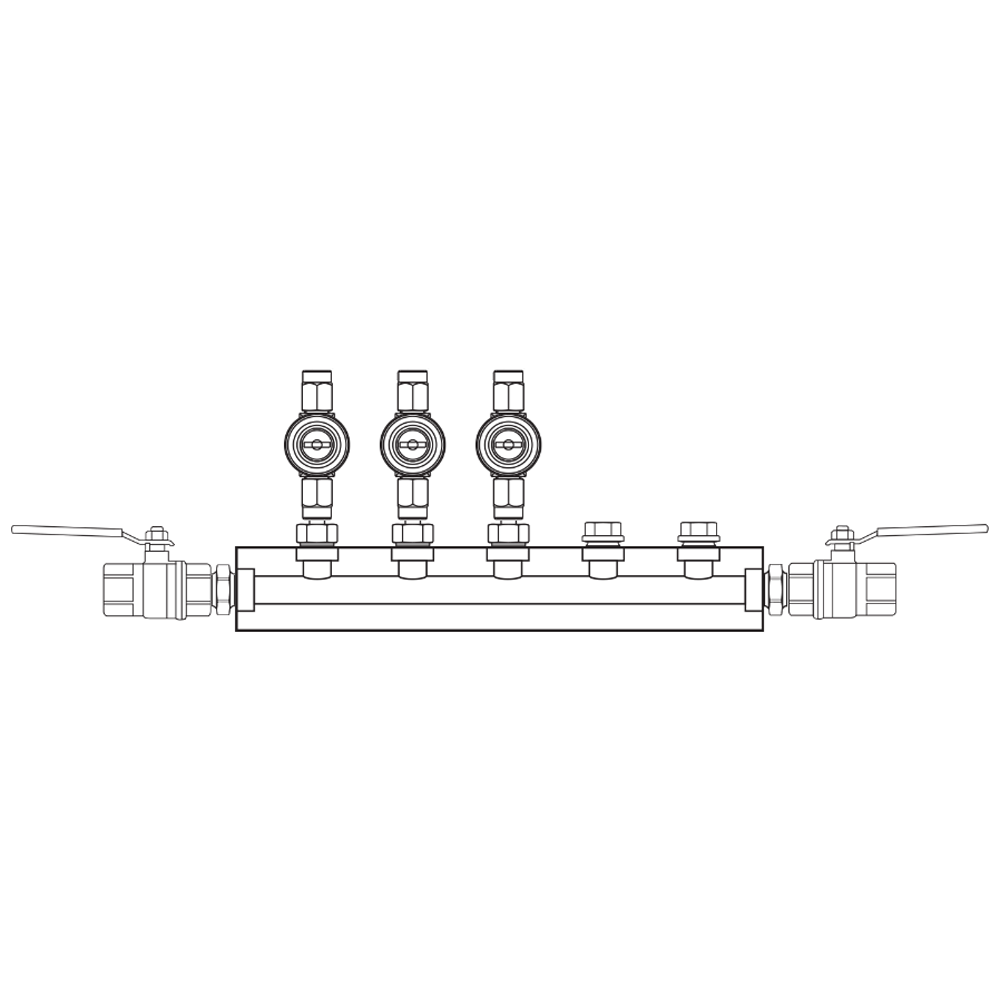 M1032012 Verdeelblokken Messing