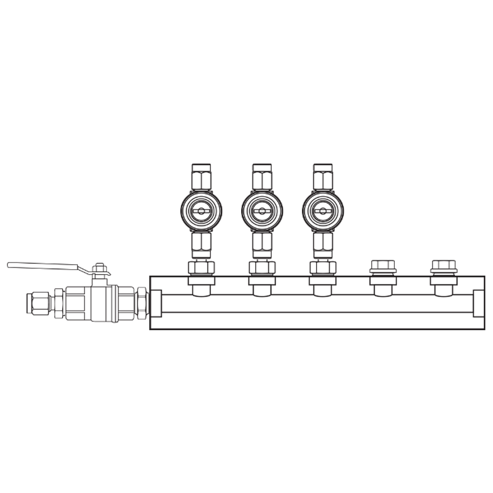 M1032020 Verdeelblokken Messing