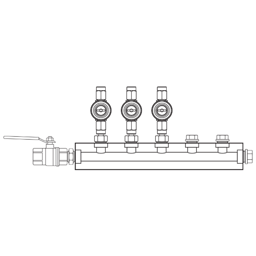 M1033011 Verdeelblokken Messing