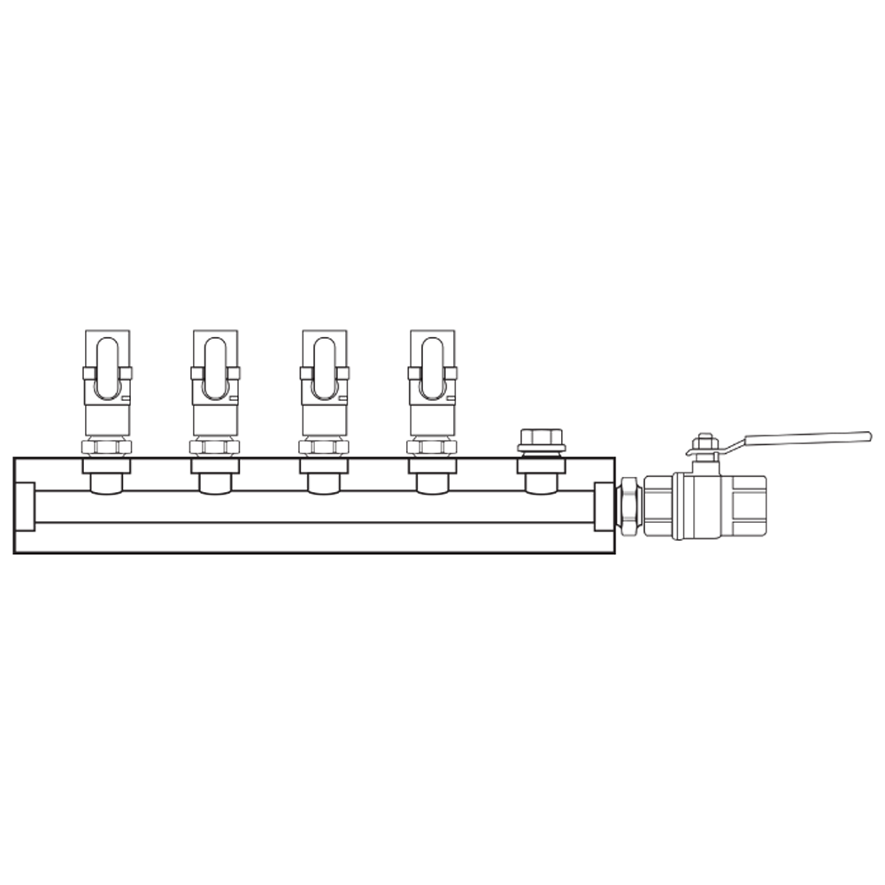 M1041002 Verdeelblokken Messing