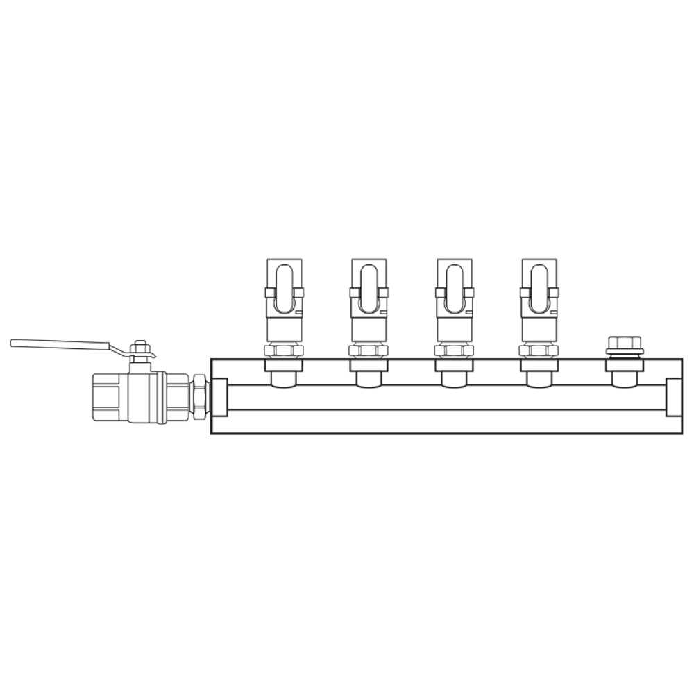 M1041010 Verdeelblokken Messing