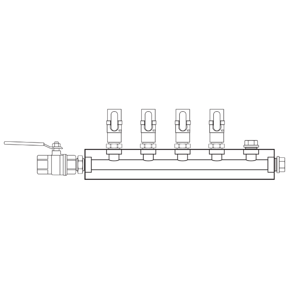 M1041011 Verdeelblokken Messing