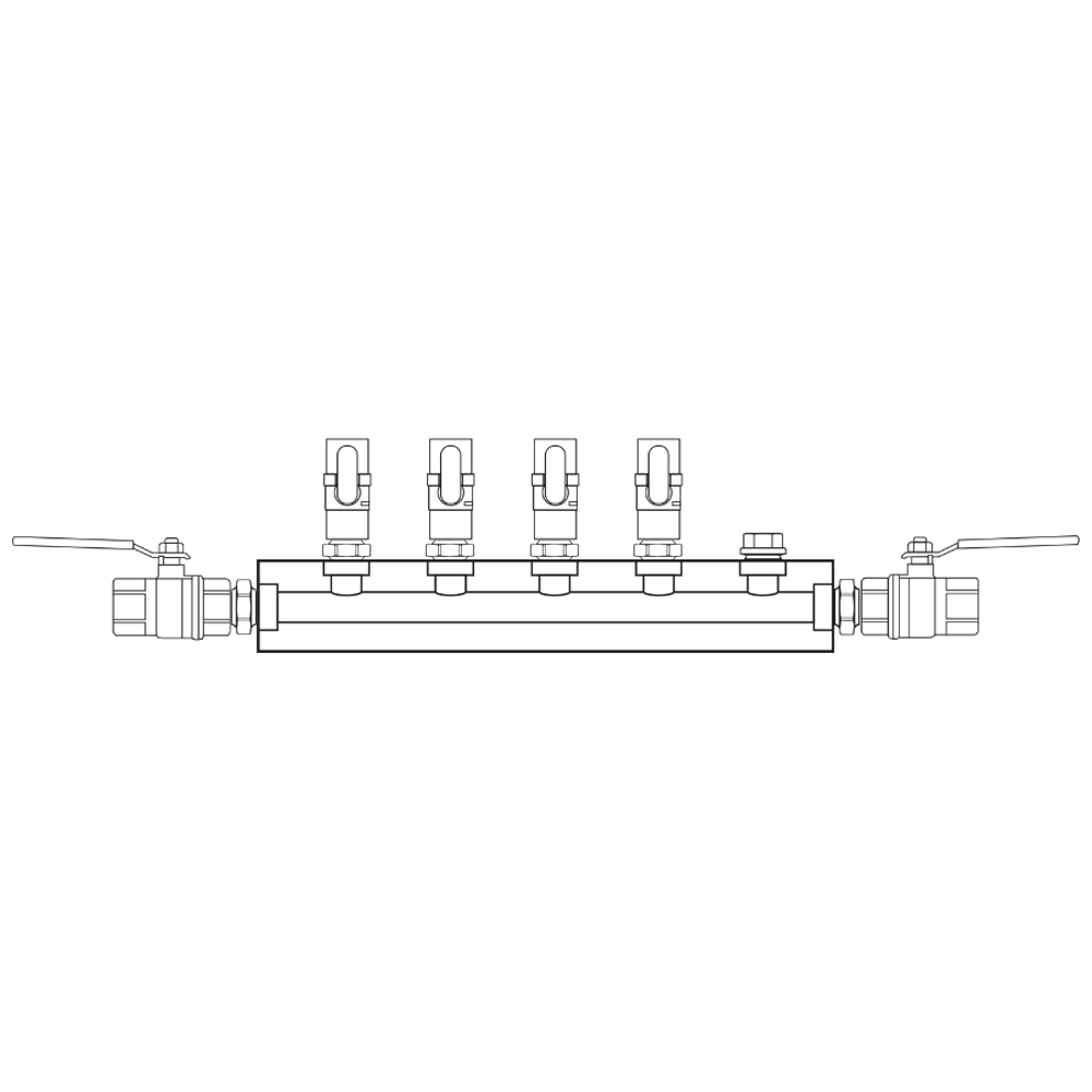 M1041012 Verdeelblokken Messing