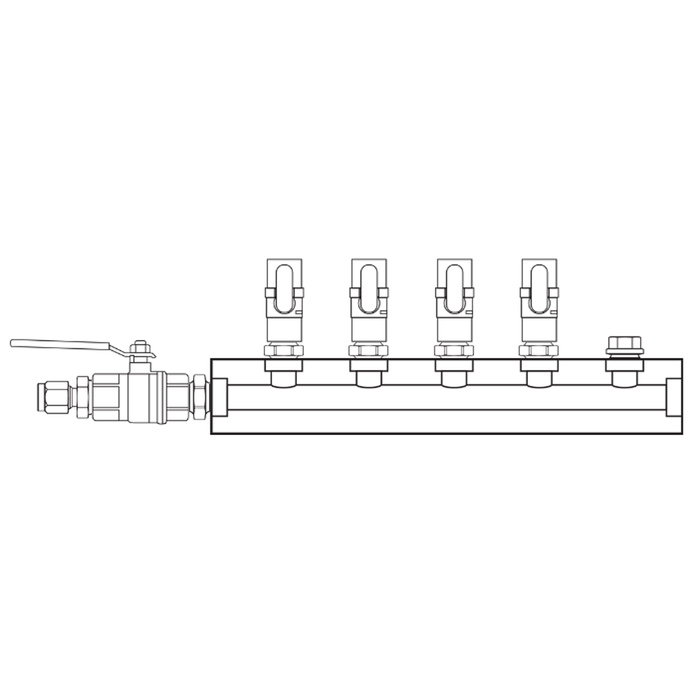 M1041020 Verdeelblokken Messing