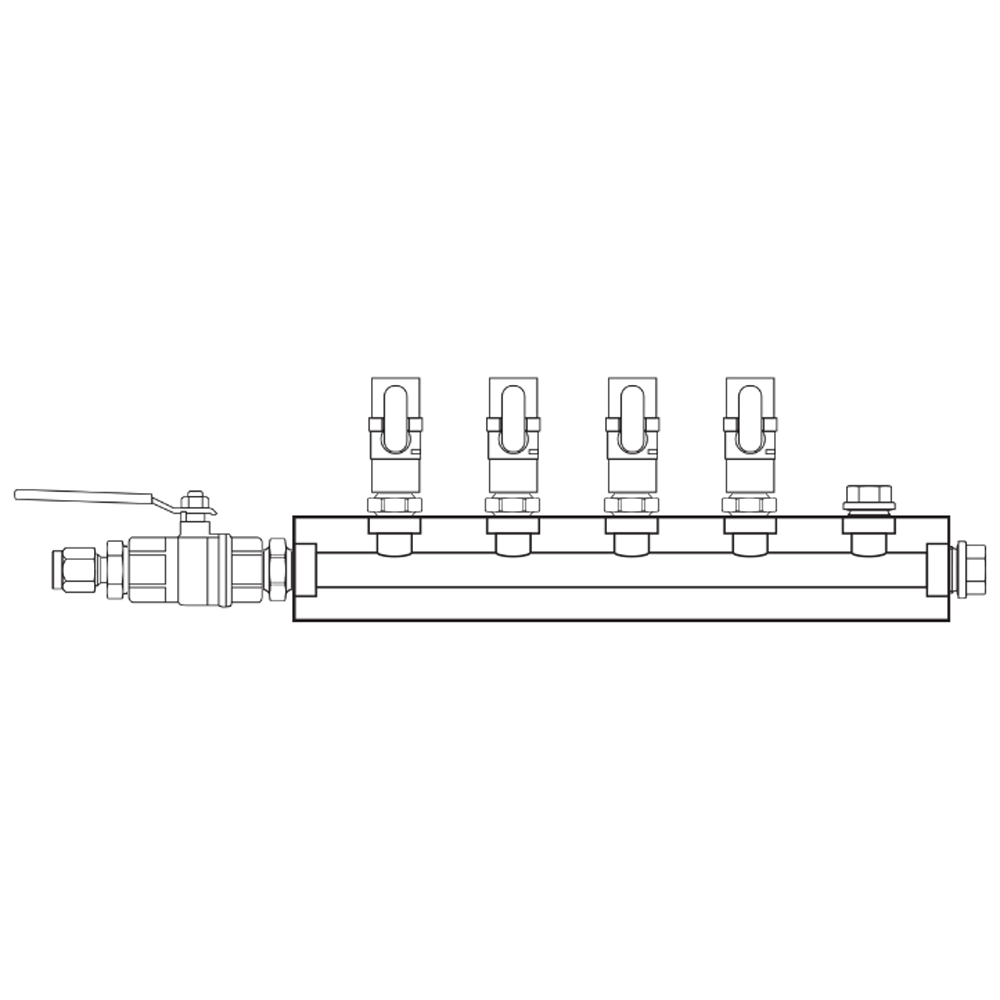 M1041021 Verdeelblokken Messing