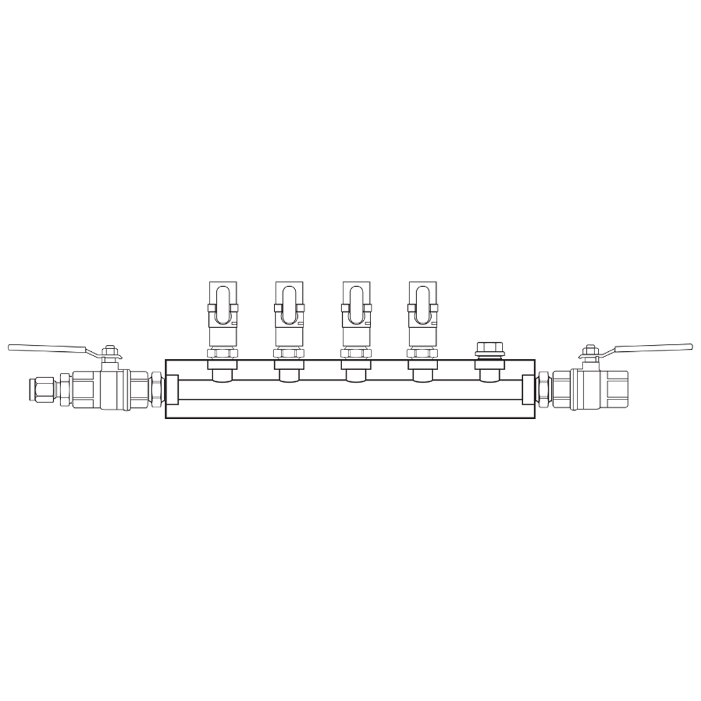 M1041022 Verdeelblokken Messing