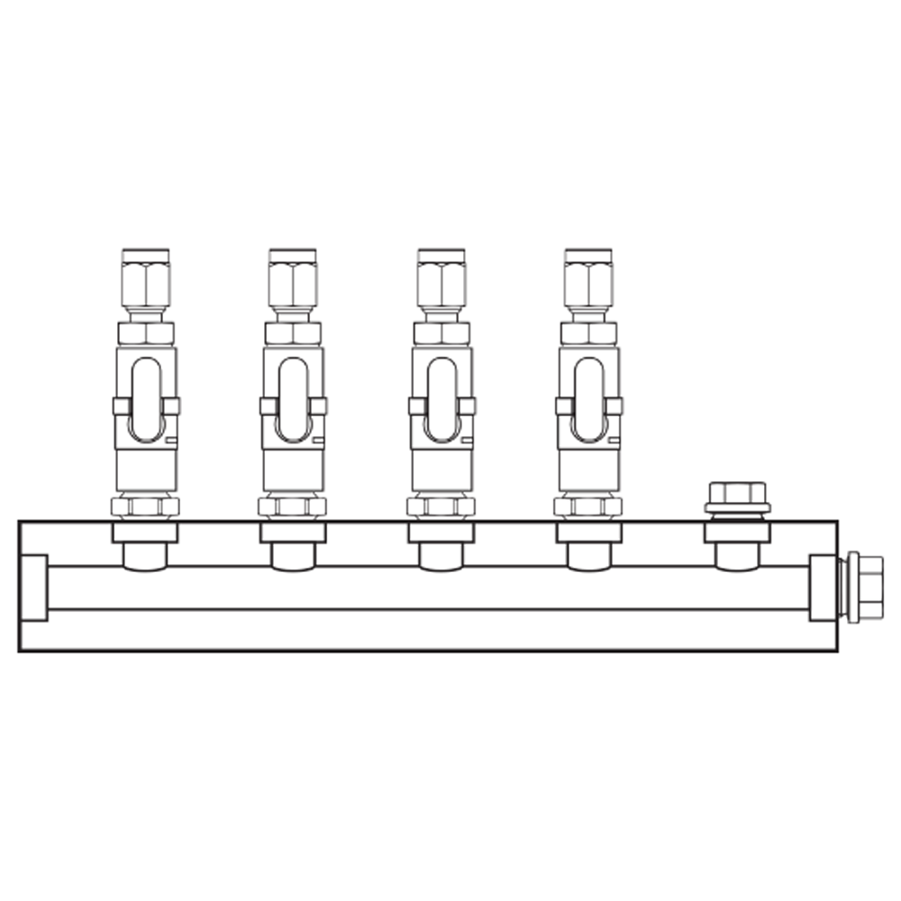 M1041101 Verdeelblokken Messing