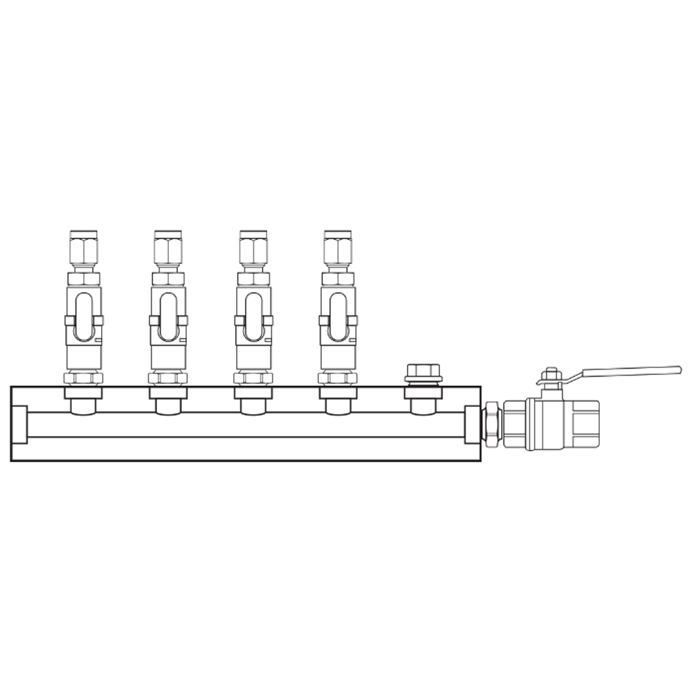 M1041102 Verdeelblokken Messing