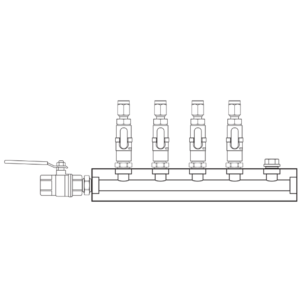 M1041110 Verdeelblokken Messing