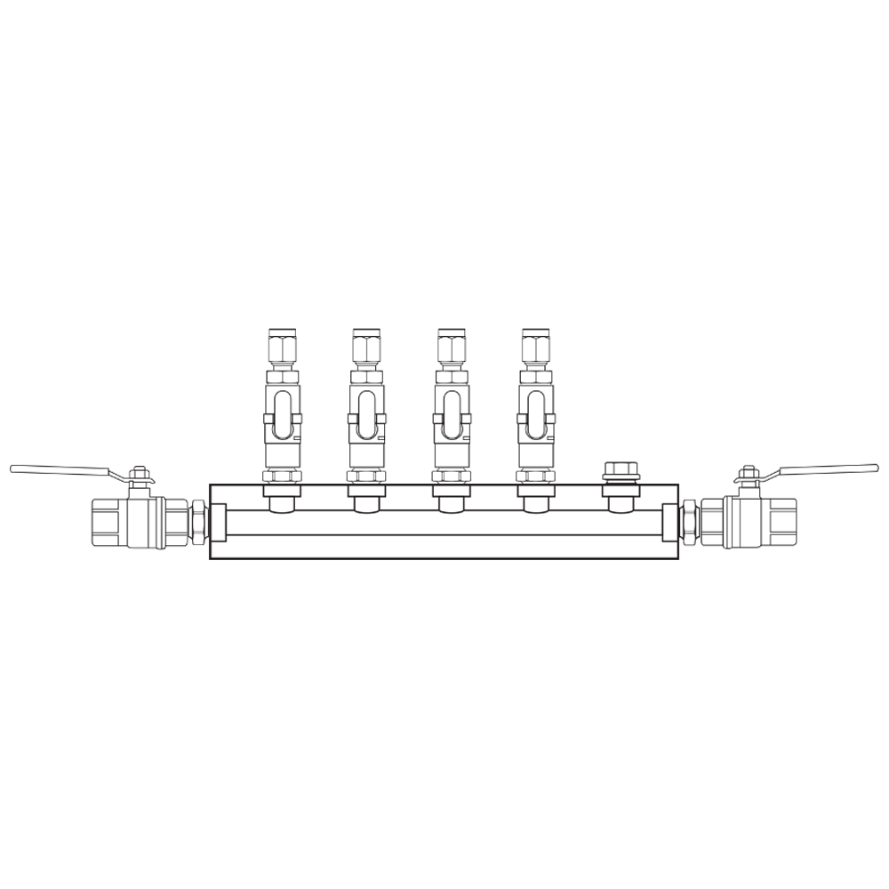 M1041112 Verdeelblokken Messing