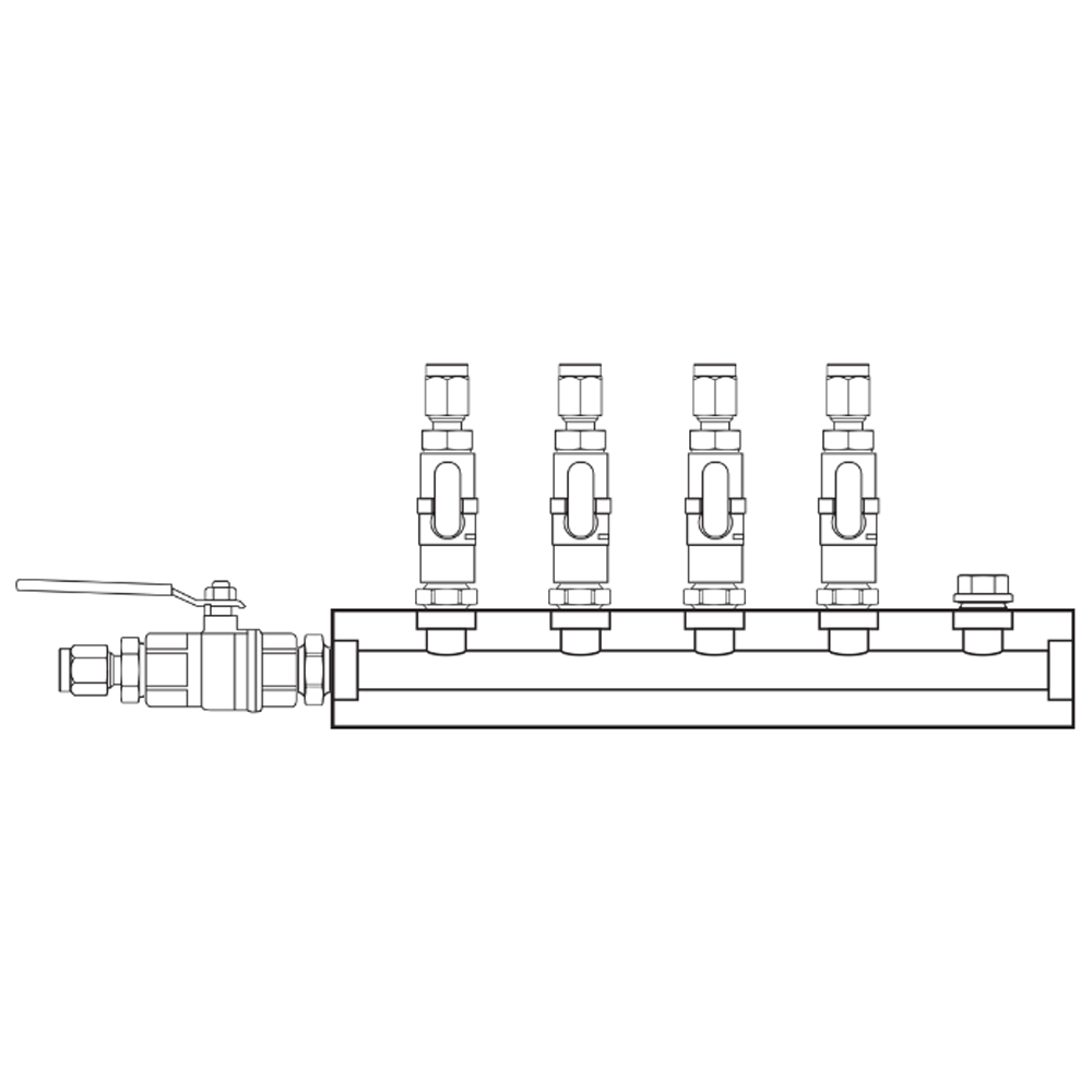 M1041120 Verdeelblokken Messing