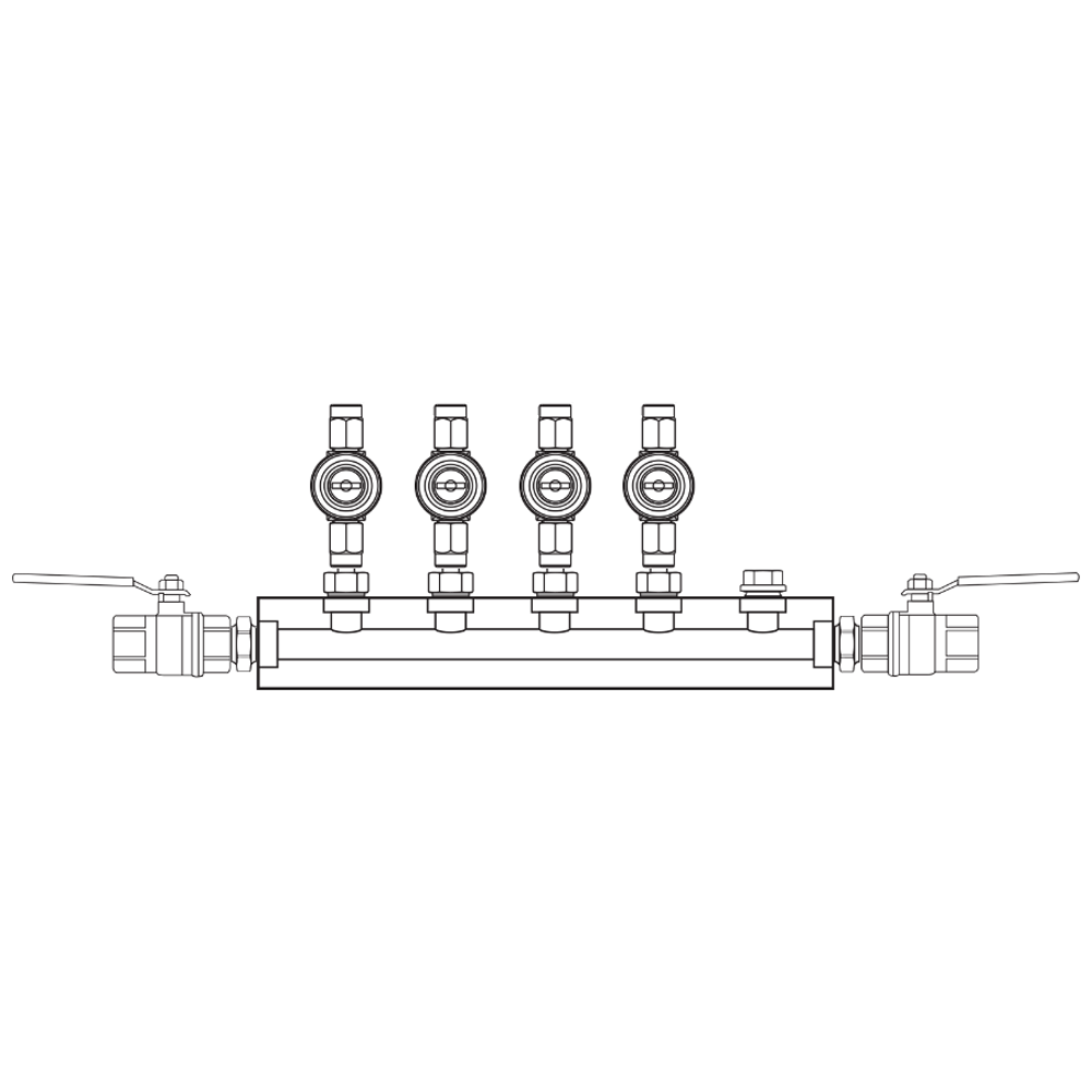 M1042012 Verdeelblokken Messing