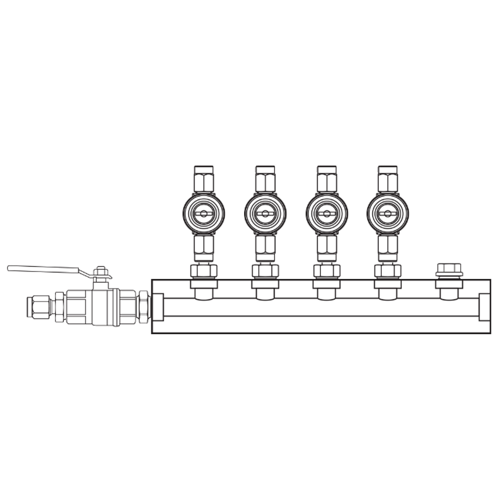 M1042020 Verdeelblokken Messing