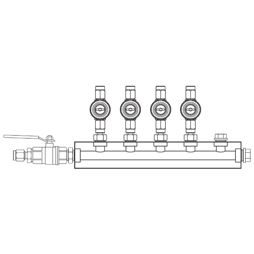 M1042031 Verdeelblokken Messing