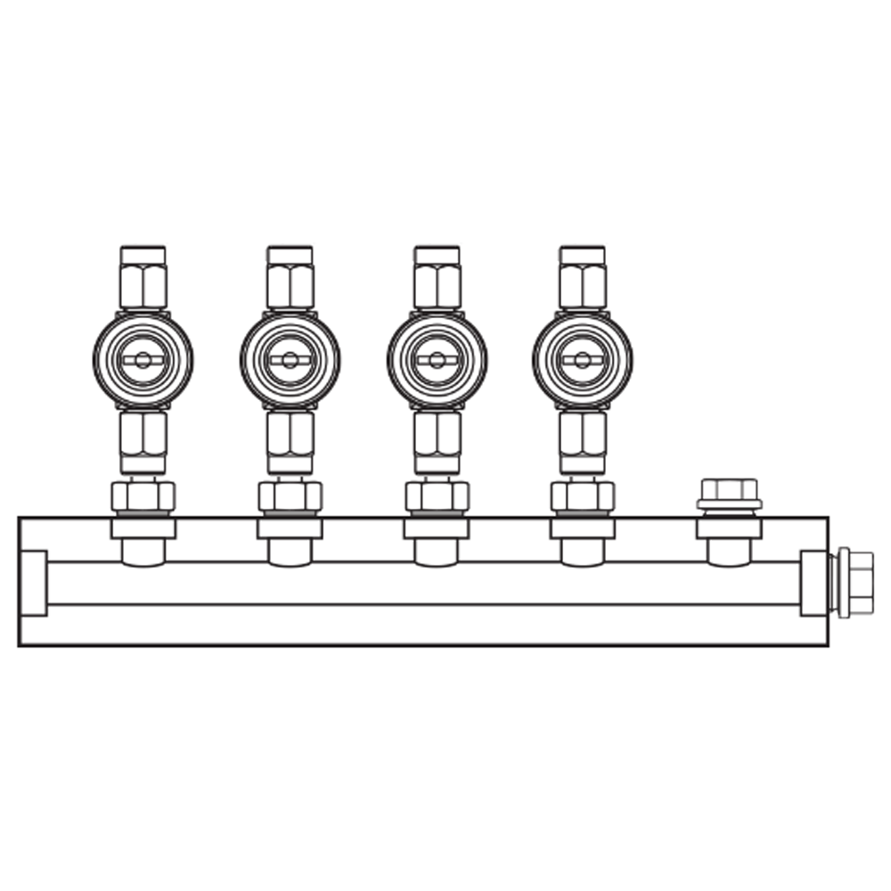 M1043001 Verdeelblokken Messing