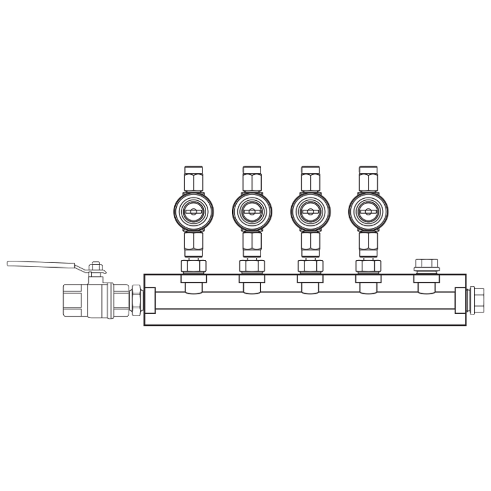 M1043011 Verdeelblokken Messing