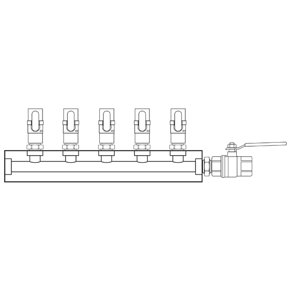 M1051002 Verdeelblokken Messing