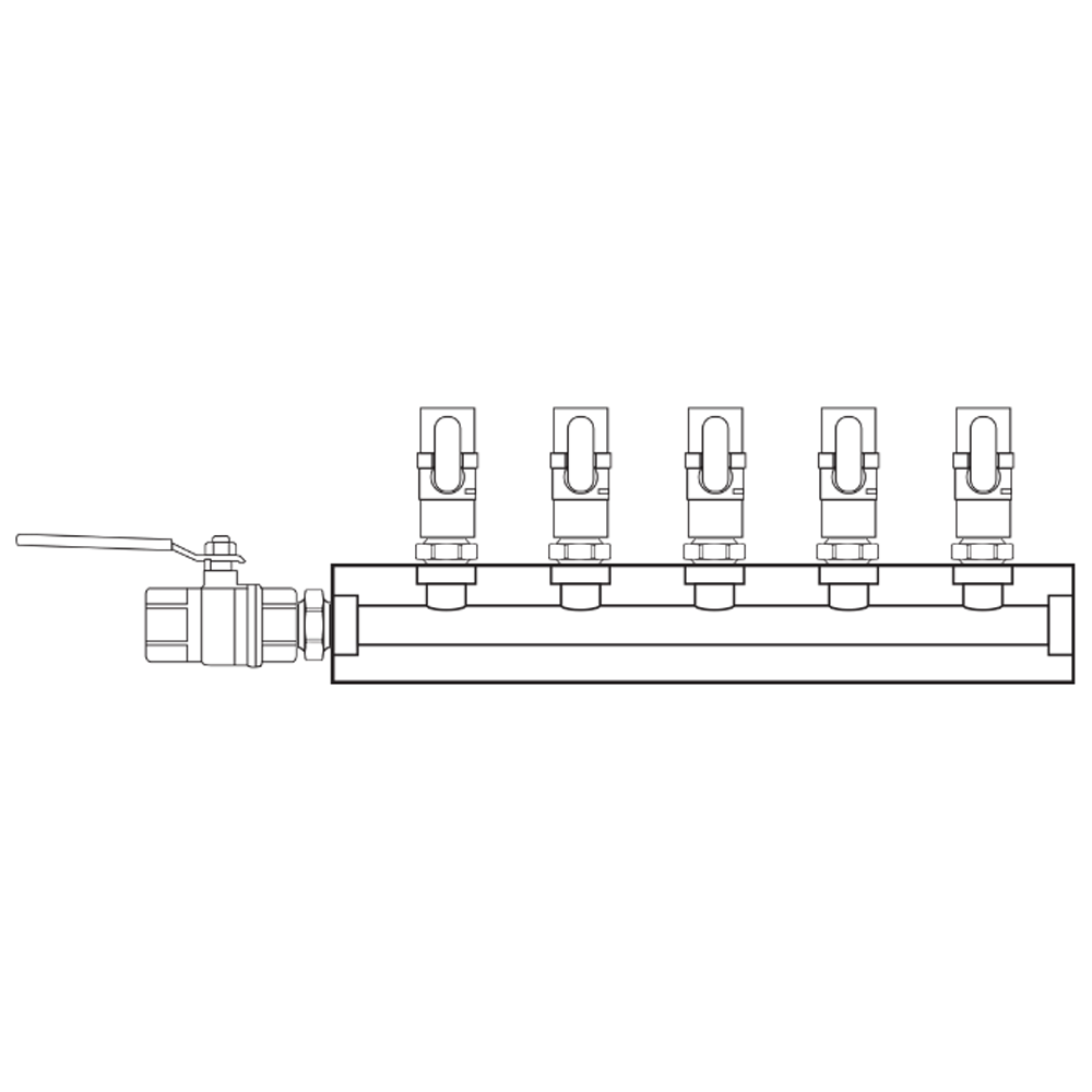 M1051010 Verdeelblokken Messing