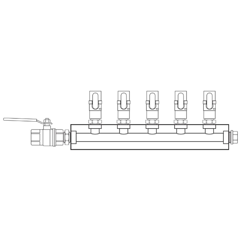 M1051011 Verdeelblokken Messing