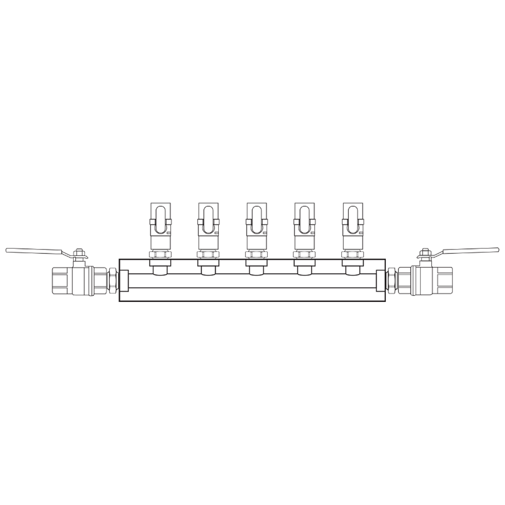 M1051012 Verdeelblokken Messing