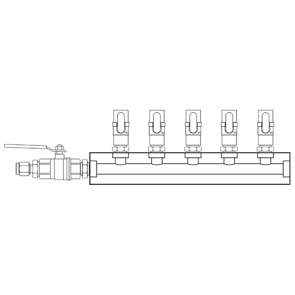 M1051020 Verdeelblokken Messing