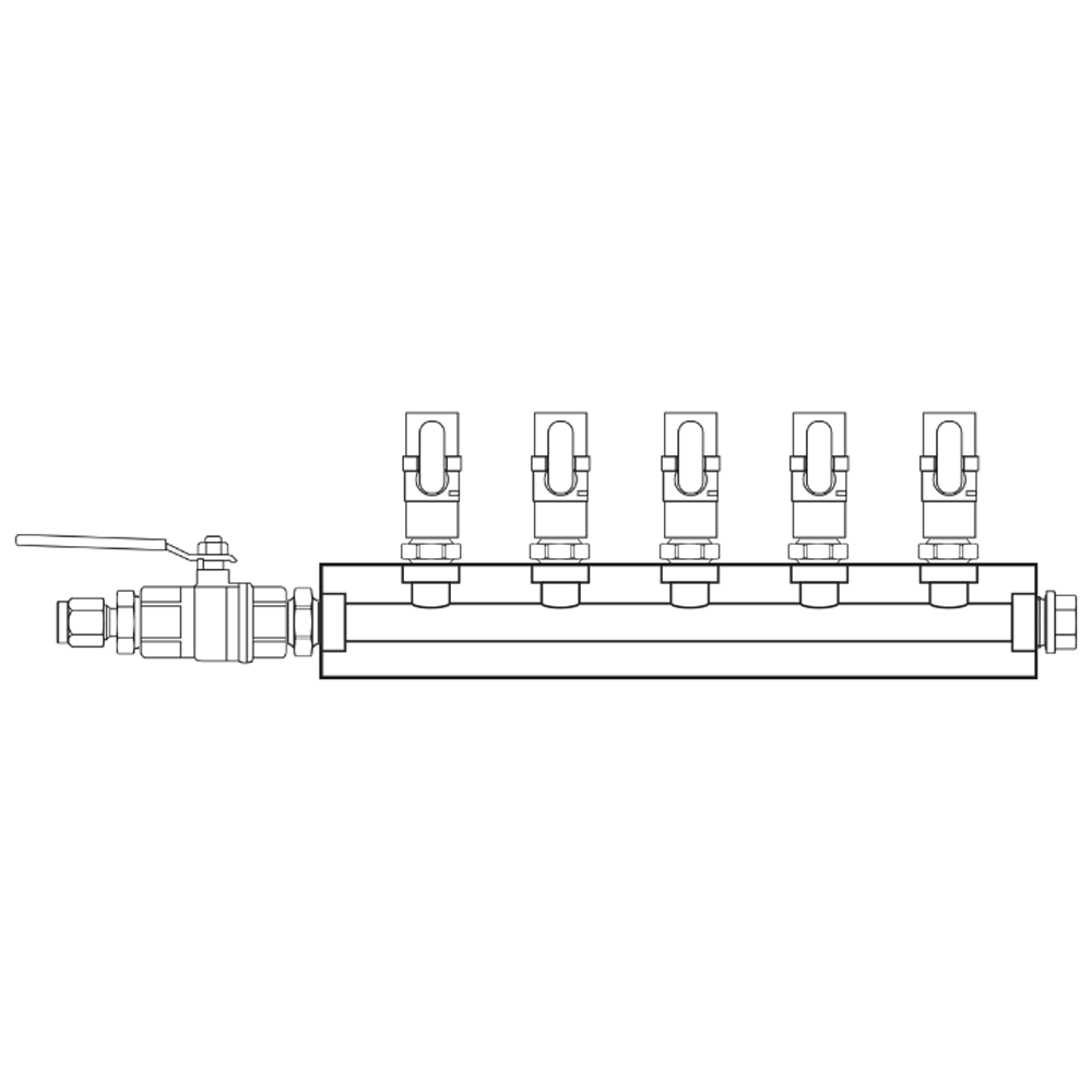 M1051021 Verdeelblokken Messing