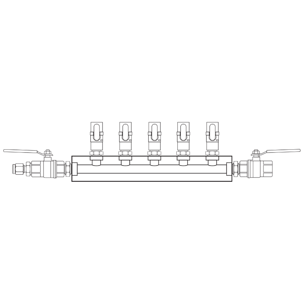 M1051022 Verdeelblokken Messing