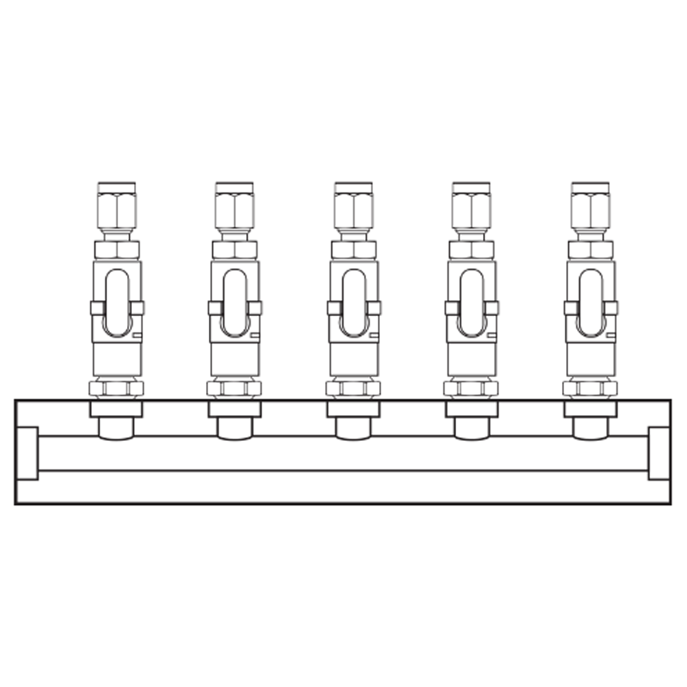 M1051100 Verdeelblokken Messing