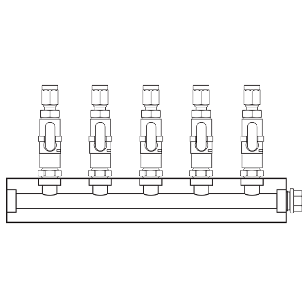 M1051101 Verdeelblokken Messing