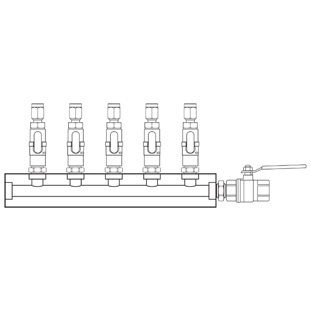 M1051102 Verdeelblokken Messing