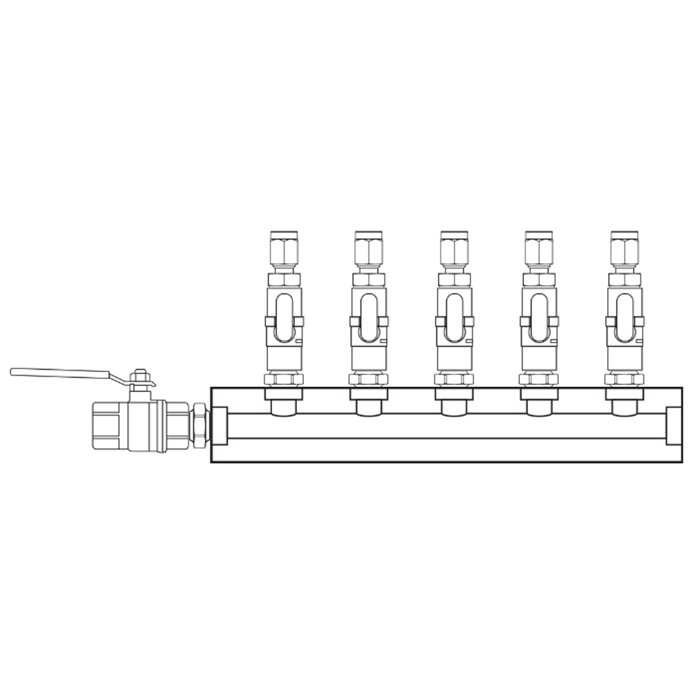 M1051110 Verdeelblokken Messing